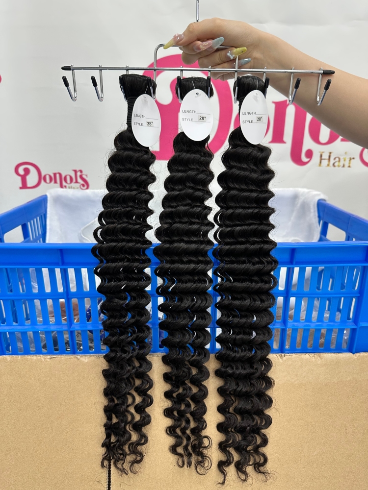 100% Deep Wave Bundle Hair (100g) - Tangle Free Grade 3/4 Bundles