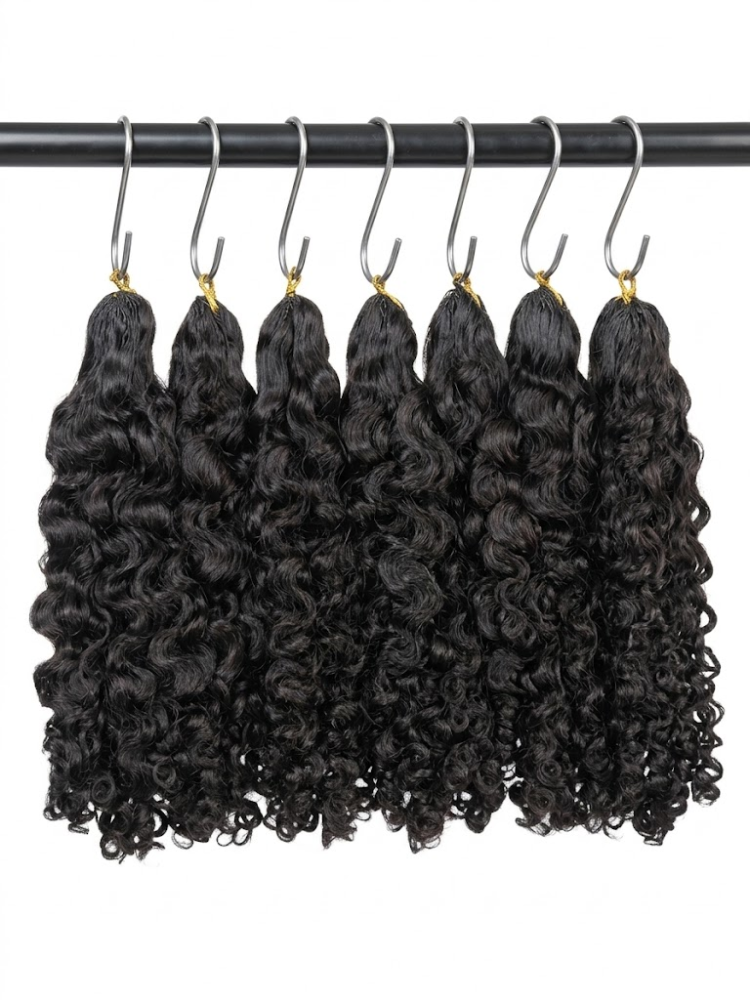 100% Unprocessed Natural Black All Textures Raw Human Hair Crochet hair (No Weft) - For Boho Braids