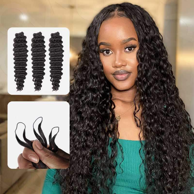 100% Unprocessed Natural Black All Textures Raw Human Hair Crochet hair (No Weft) - For Boho Braids