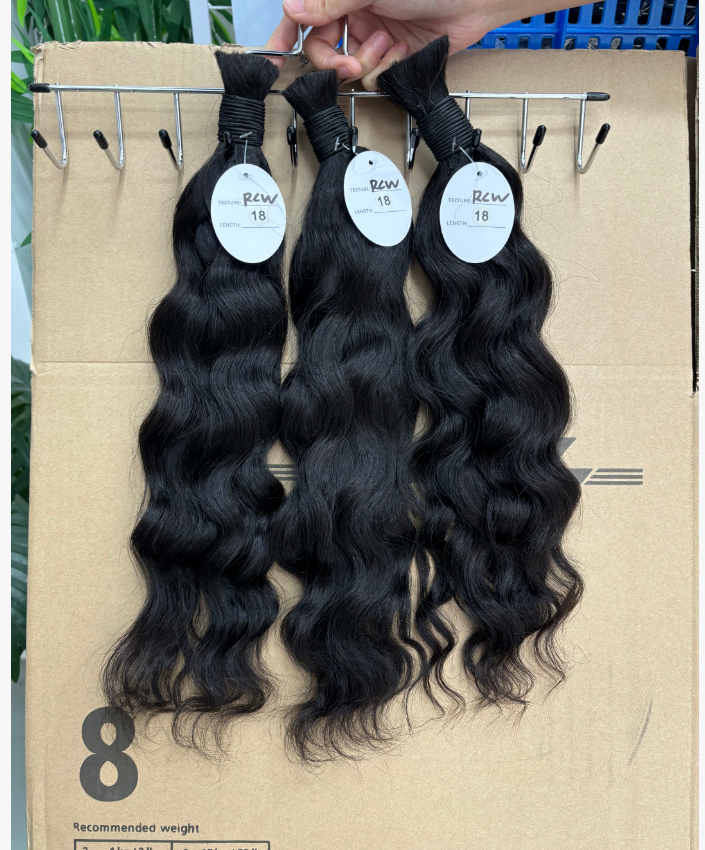 Raw Cambodian wavy bulk hair
