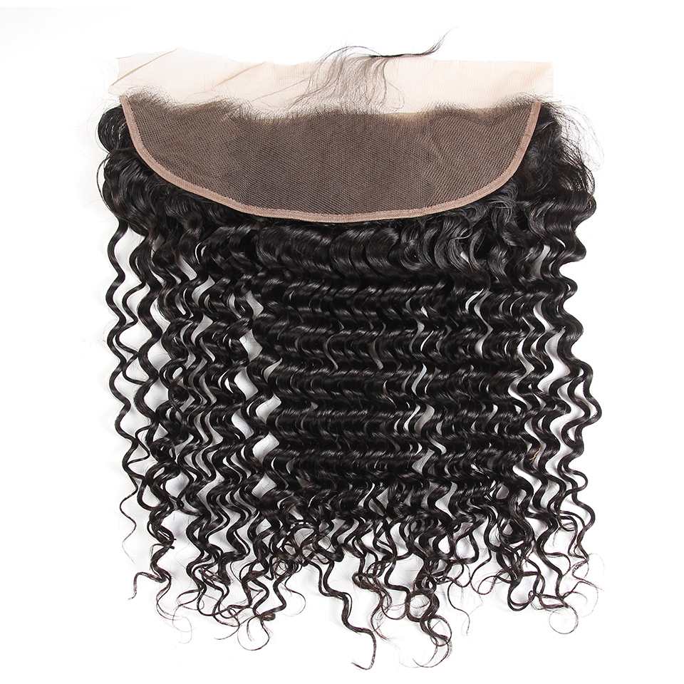 100% Brazilian Virgin Hair 13x4 HD  Lace Frontal Deep Wave