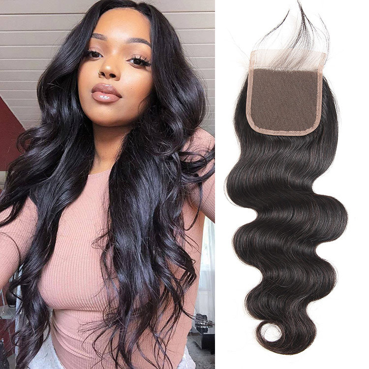 Body Wave Human Hair 4x4 HD lace Closure Peruvian 1pc
