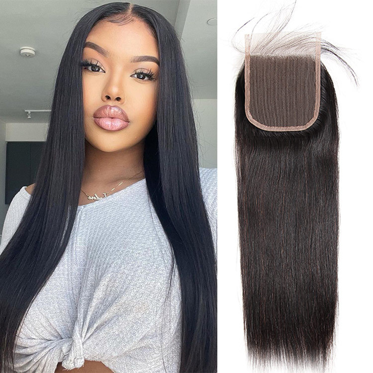 Brazilian Straight Human Hair 4x4 HD Lace Closure 1Pc