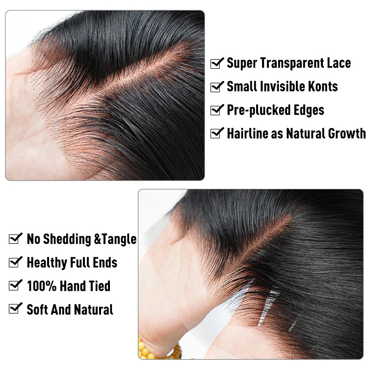 Brazilian Straight Human Hair 4x4 HD Lace Closure 1Pc