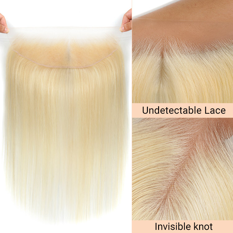 Hair 613 Straight Ear to Ear 13x4  Lace Frontal Blonde Virgin Hair