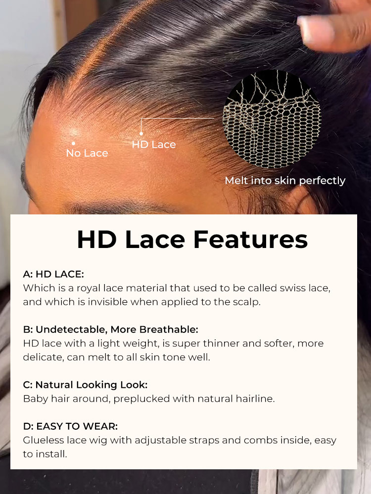 HD Lace Frontal Closure 13x4 Lace Brazilian Virgin Human Hair Body Wave