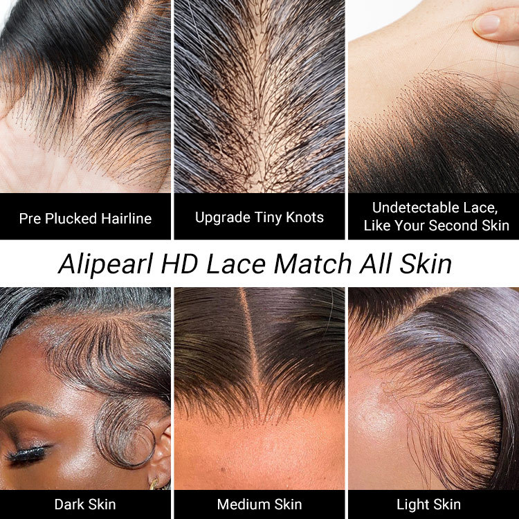 Straight 5x5 HD Lace Closure Transparent Swiss Lace Pre-Plucked