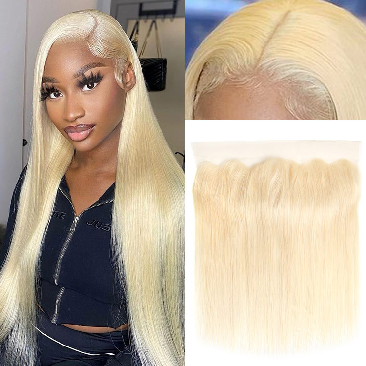 Hair 613 Straight Ear to Ear 13x4  Lace Frontal Blonde Virgin Hair