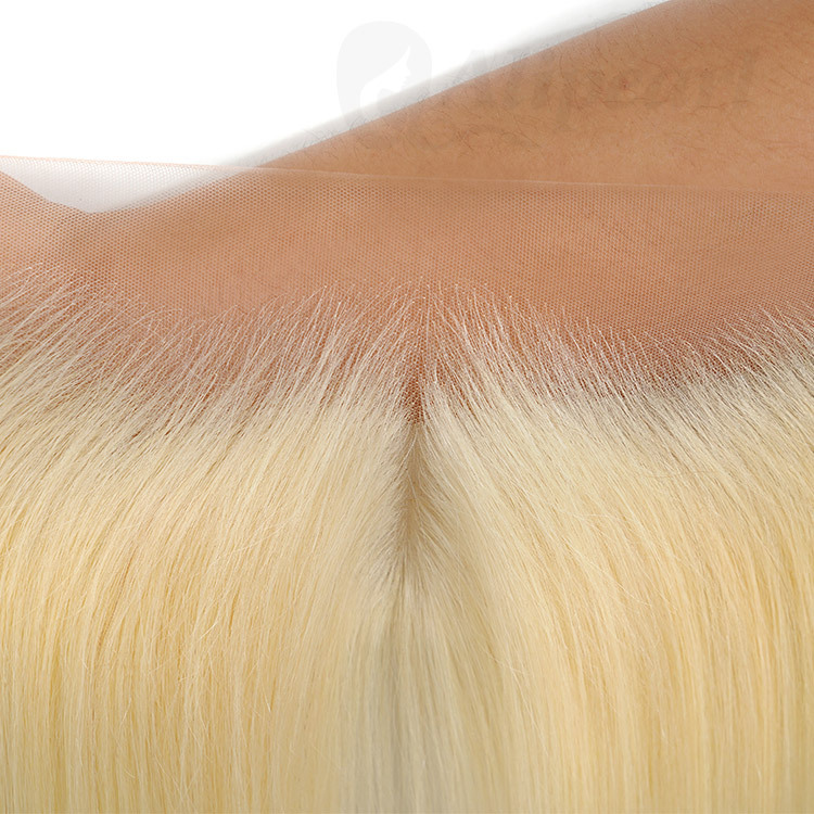 Pure 613 Blonde Straight Human Hair 4x4 Super Lace Closure