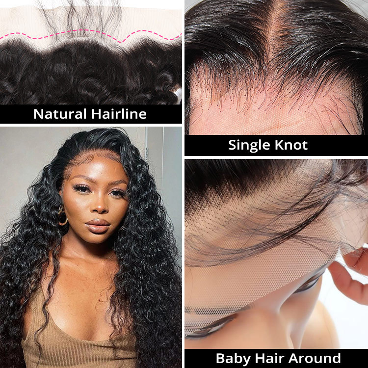 Water Wave13x4 Lace Frontal Hair Brazilian Virgin Hair Natural Wave