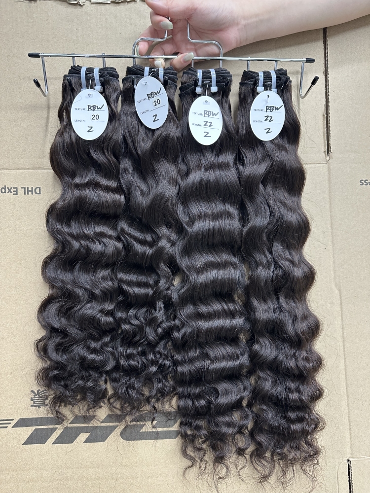 100% Raw Burmese Wavy Color Hair Bundle Hair (95-100g) - Tangle Free Grade (Customization time: 5–7 days）