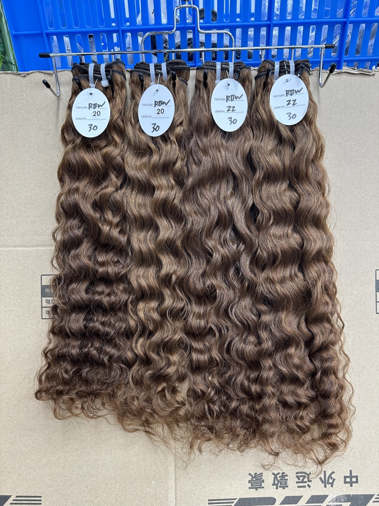 100% Raw Burmese Wavy Color Hair Bundle Hair (95-100g) - Tangle Free Grade (Customization time: 5–7 days）