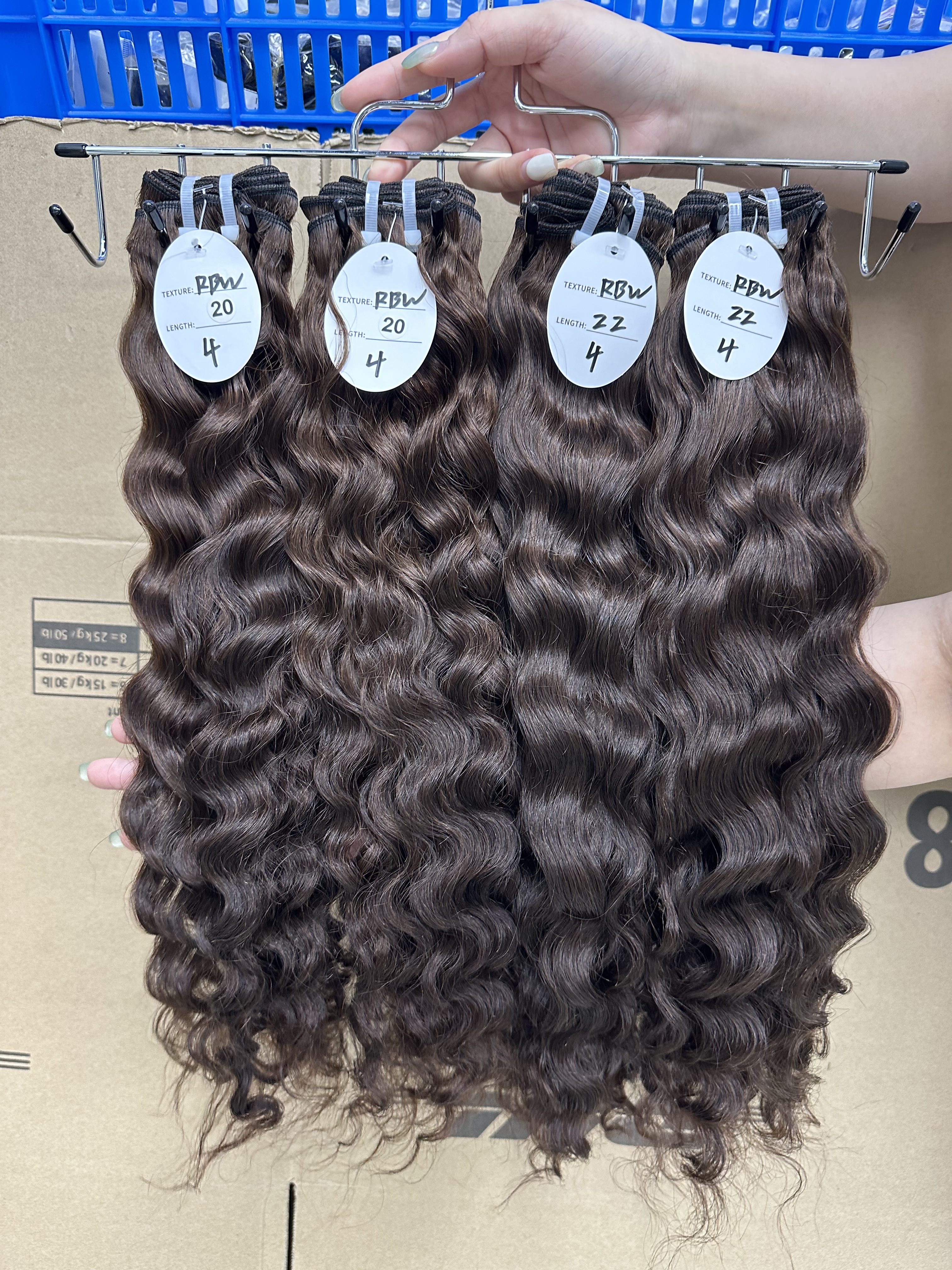 100% Raw Burmese Wavy Color Hair Bundle Hair (95-100g) - Tangle Free Grade (Customization time: 5–7 days）