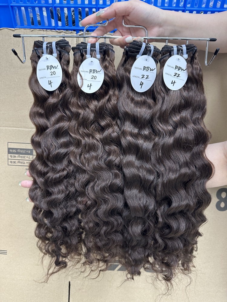 100% Raw Burmese Wavy Color Hair Bundle Hair (95-100g) - Tangle Free Grade (Customization time: 5–7 days）