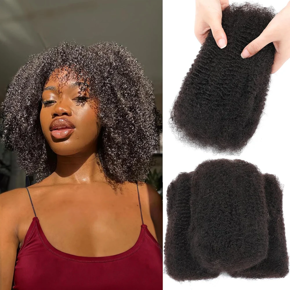 RDSHAIR Afro Kinky Curly Bulk Human Hair - 4C Natural Texture