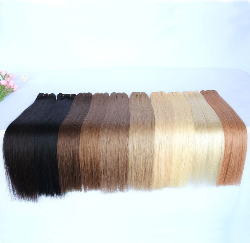 Virgin Human Hair Machine Wefts Extensions