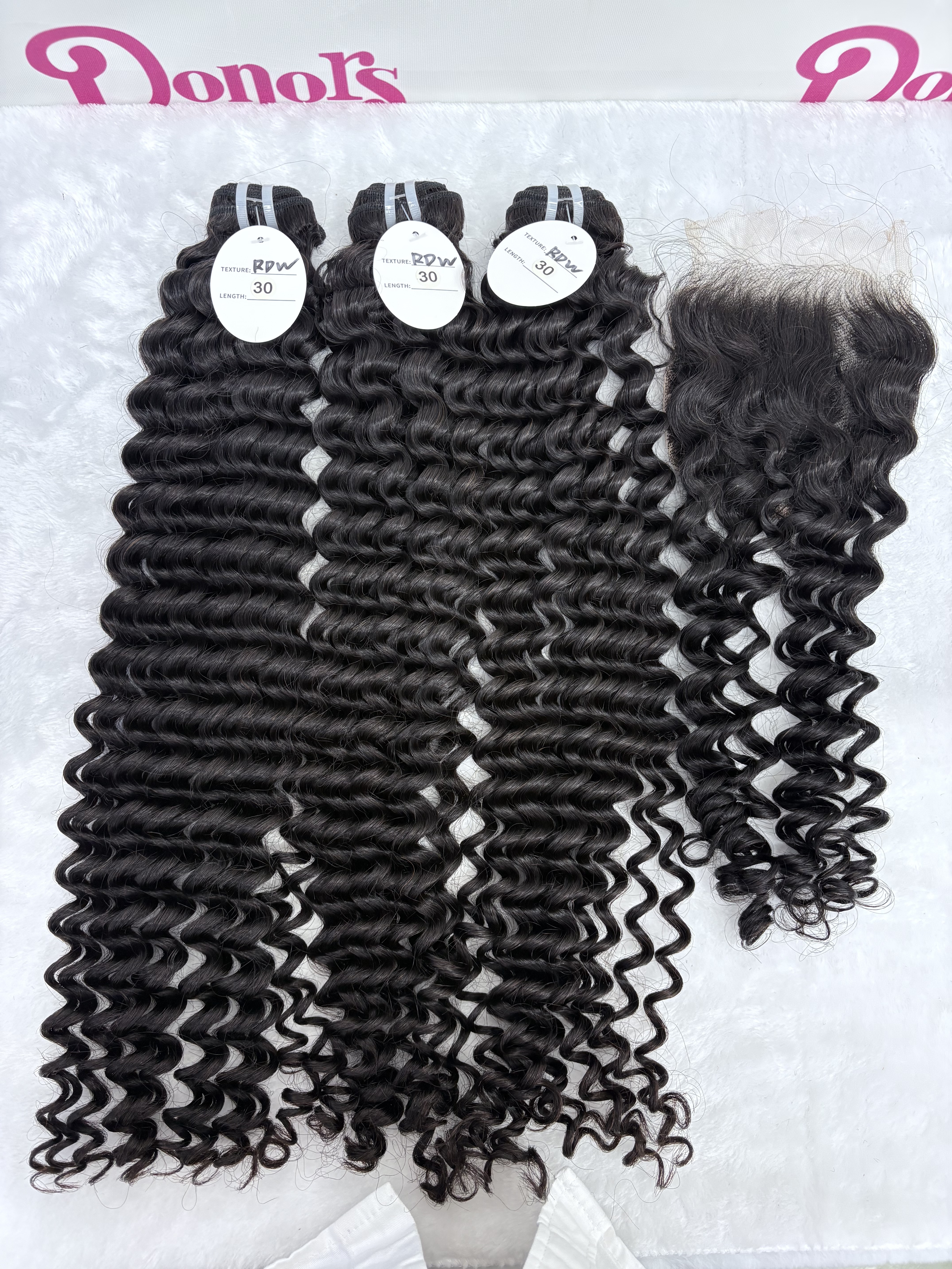 100% Raw Deep Wave Bundle Hair (100g) - Tangle Free Grade 3/4 Bundles