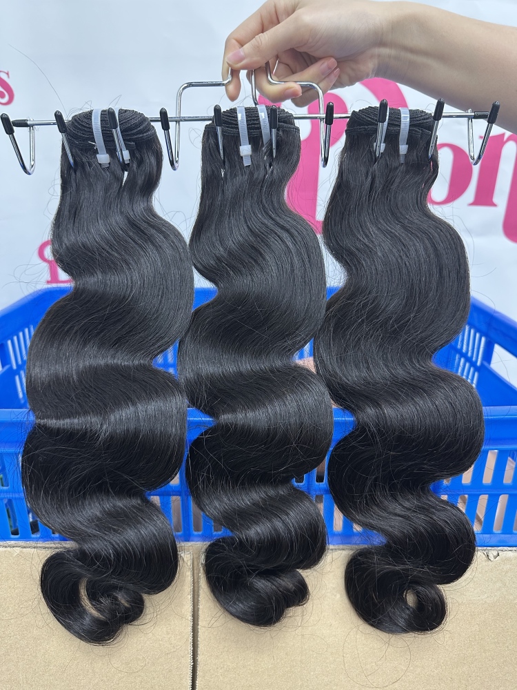 100% Raw Body Wavy Bundle Hair (100g) - Tangle Free Grade 3/4 Bundles
