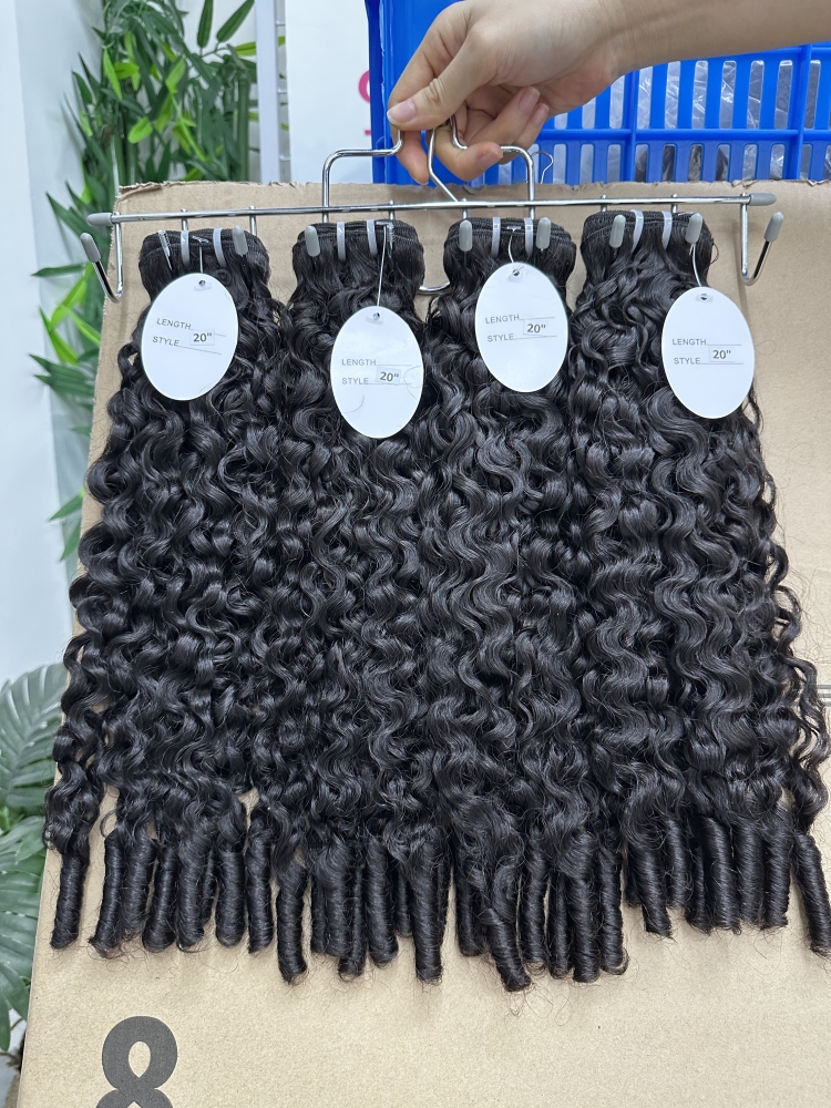 100% Raw Burmese Pixie Curly Bundle Hair (100g) - Tangle Free Grade 3/4 Bundles