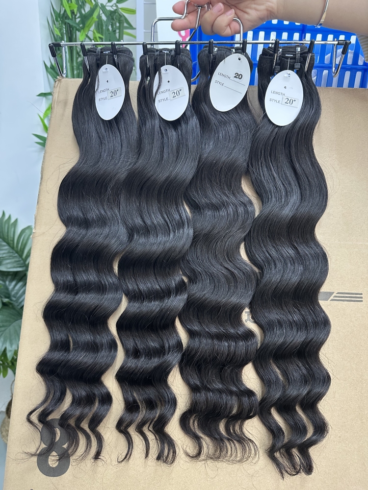 100% Raw More Wavy Bundle Hair (100g) - Tangle Free Grade 3/4 Bundles