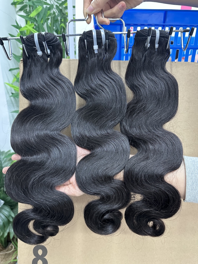 100% Raw Body Wavy Bundle Hair (100g) - Tangle Free Grade 3/4 Bundles
