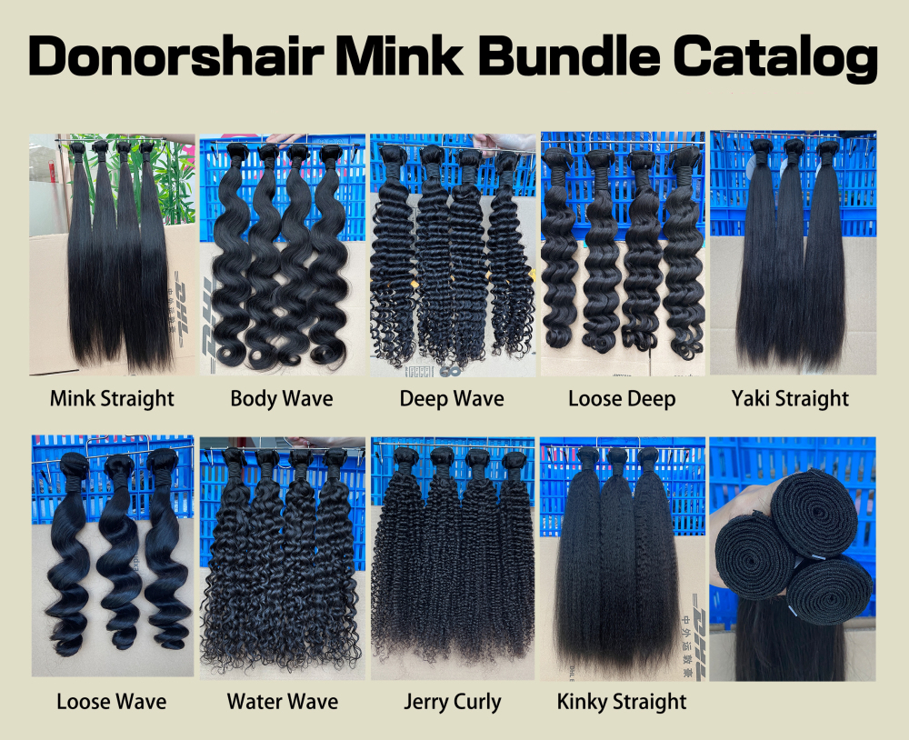 ‎‎Mink loose wave bundles 24,26,28