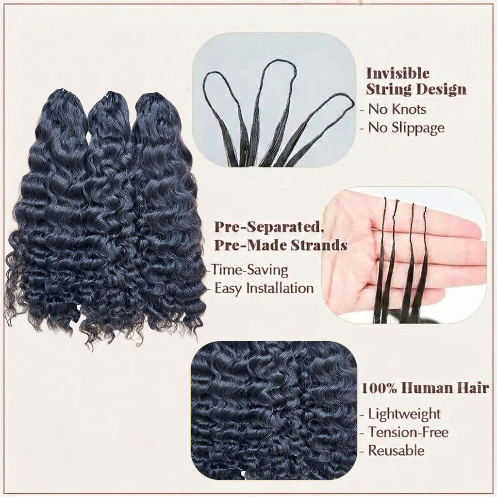 RDSHAIR Soft Natural Black RAW HAIR Crochet Braid 100% Human Hair Extensions 100g 1pack