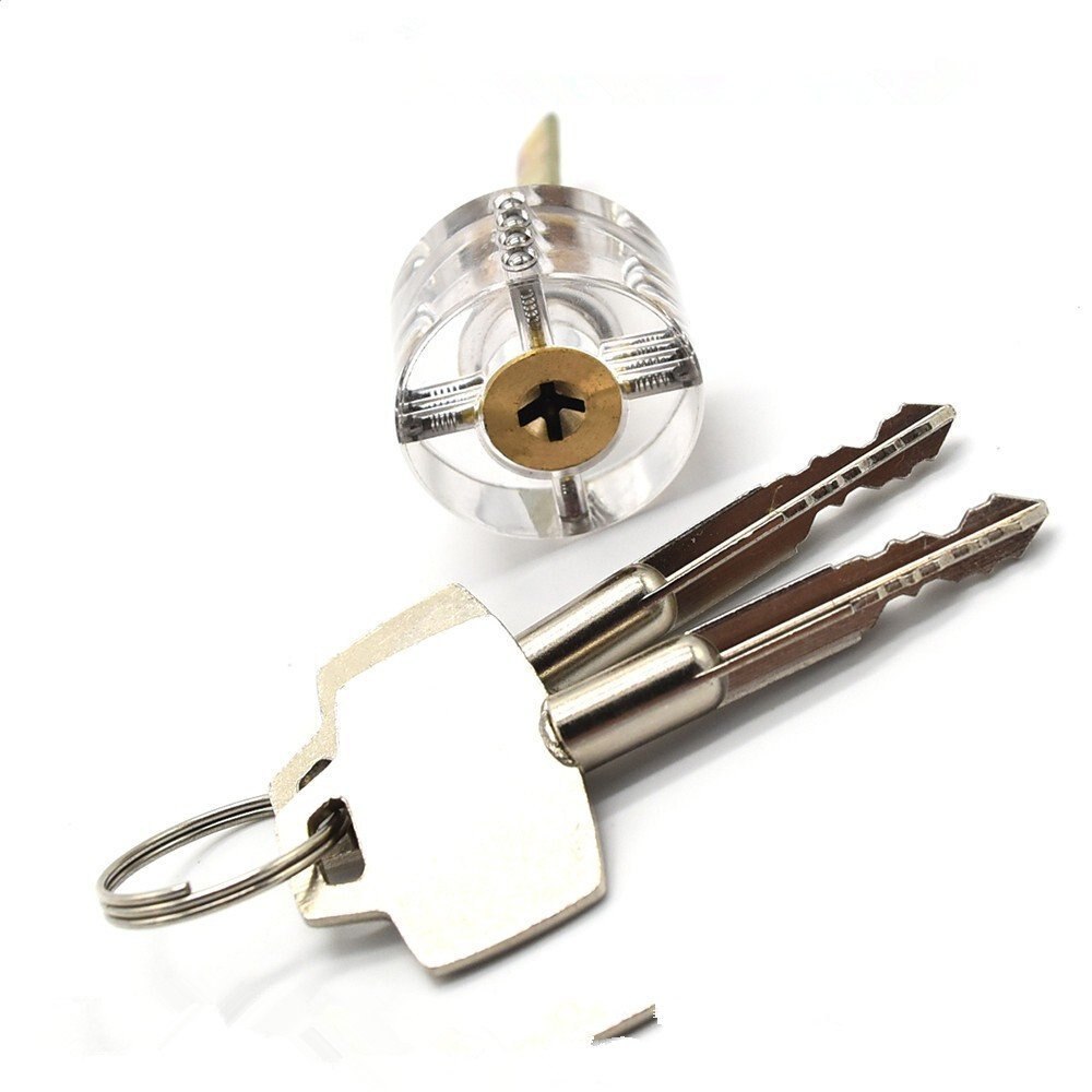 6pcs Transparent Practice Lock Set Visible Cutaway Pin Tumbler Keyed Padlock locksmith practice locks for Locksmith Beginner