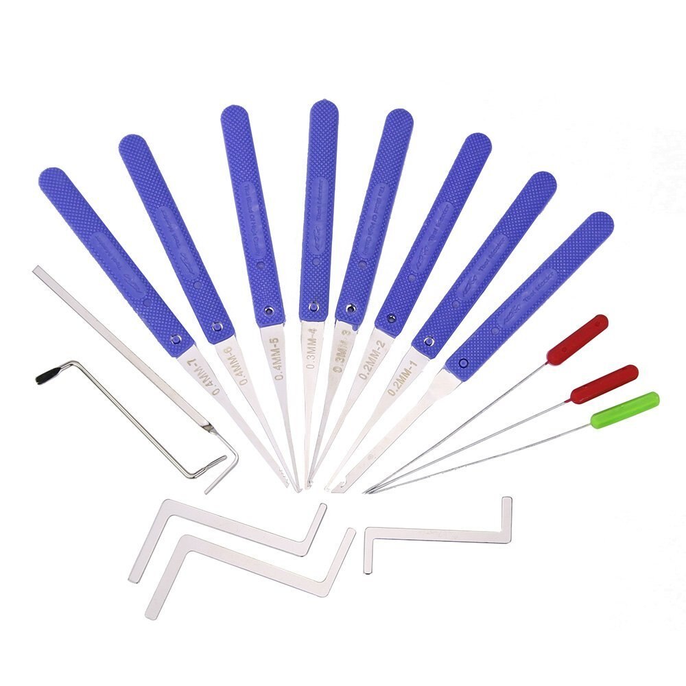 17PCS Locksmith Tool Broken Key Extractor Tools Door Lock Repair Tools  Remove Auto Key Extractor Set DIY Tools
