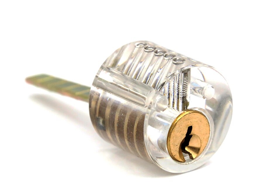 New One Word Cutaway Transparent Lock Training Skill Visable Practice Padlocks For Locksmith With Two Keys