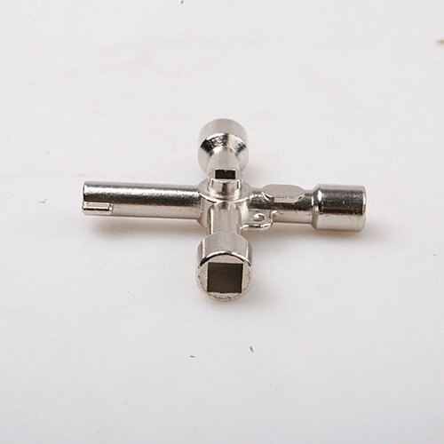 4 in 1 Alloy Triangle square Universal Cross Triangle KEY for Train Electrical Elevator Cabinet Valve Cross Key Tool