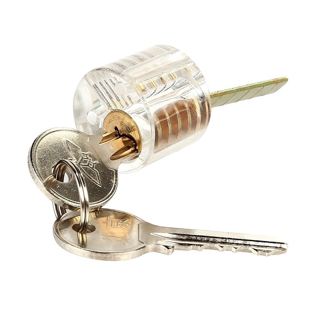 6pcs Transparent Practice Lock Set Visible Cutaway Pin Tumbler Keyed Padlock locksmith practice locks for Locksmith Beginner