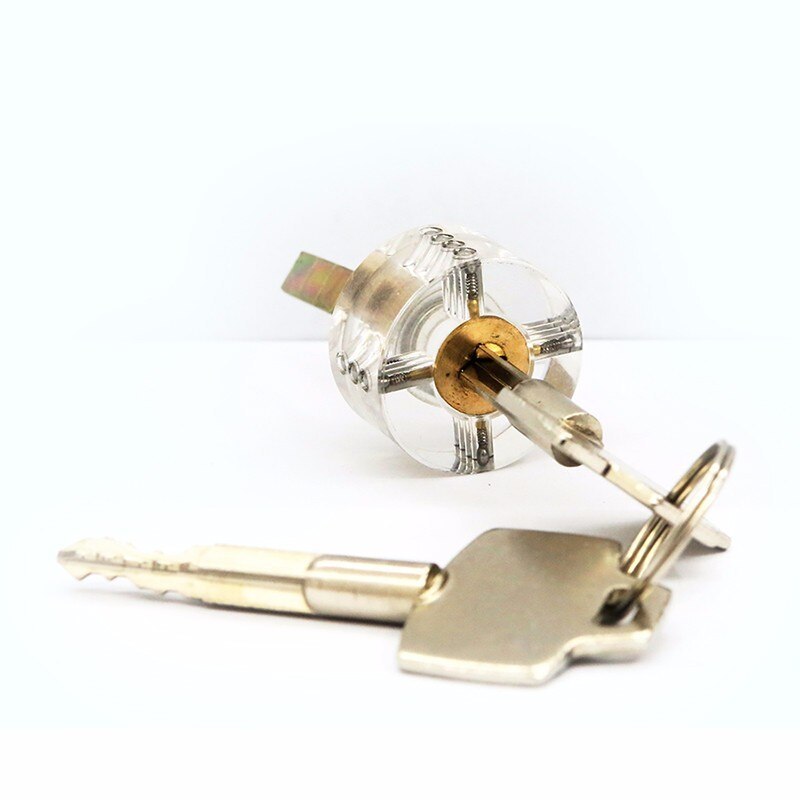 Transparent Cross Lock Pick Visable Padlock With Two Keys for Locksmith Practice Training Skill Lock Picks Tools