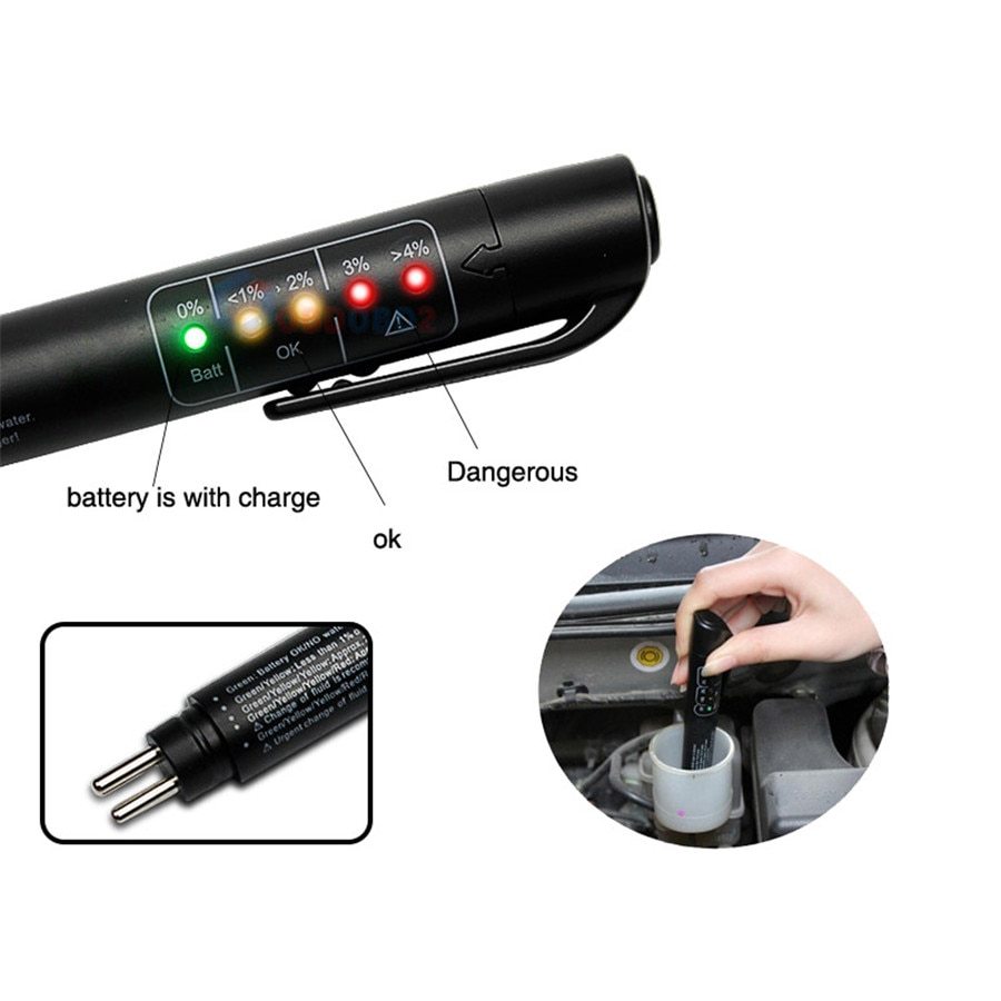 Universal Brake Fluid Tester LED Pen Car Brake Liquid Digital Tester Brake fluid Brake Oil Testing Pen Automotive Testing Tool