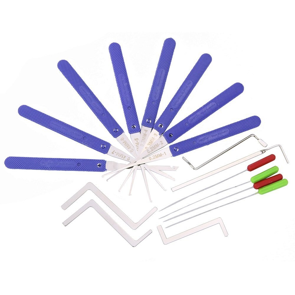 17PCS Locksmith Tool Broken Key Extractor Tools Door Lock Repair Tools  Remove Auto Key Extractor Set DIY Tools