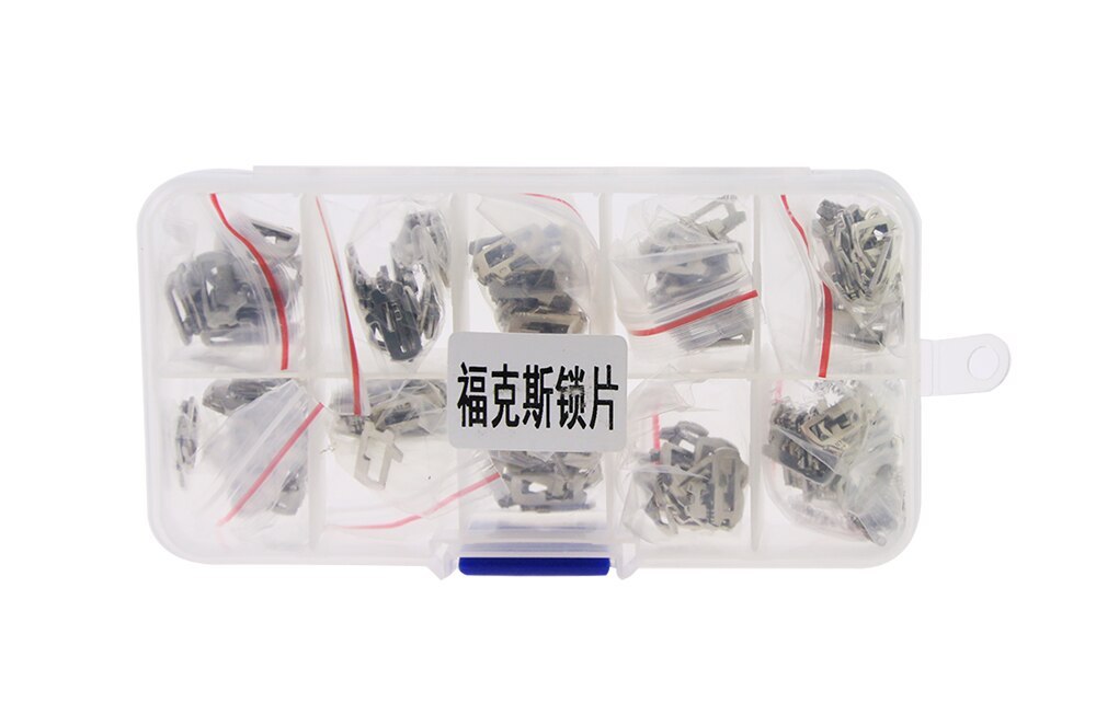 200pcs HU101 Brass Car Lock Reed For Ford Focus Lock Plate with some spare spring 10 models Locksmith Supplies