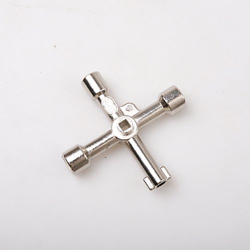 4 in 1 Alloy Triangle square Universal Cross Triangle KEY for Train Electrical Elevator Cabinet Valve Cross Key Tool