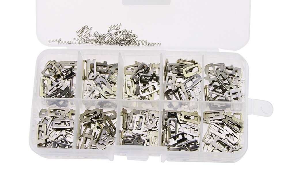 200pcs HU101 Brass Car Lock Reed For Ford Focus Lock Plate with some spare spring 10 models Locksmith Supplies