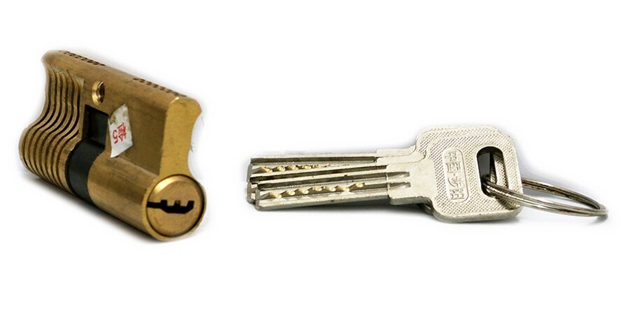 7pin Copper Practice Lock Euro Profile Cylinders Crescent lock double headed single row marble Locksmith Tools