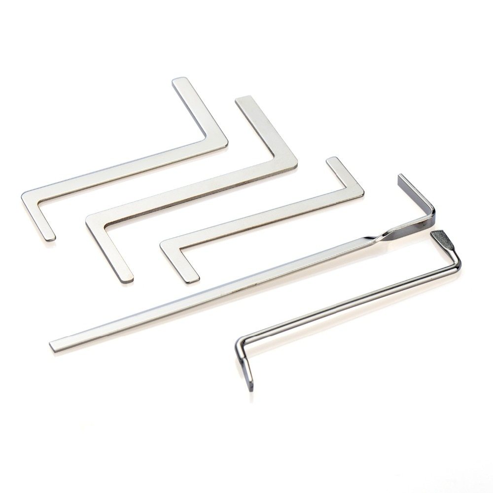 5 Pcs Lock Pick Locksmith Tools Multifunction Metal Tension Wrenches Rotating Rod/Puch Rod Tool Tubestension Wrench For locksmith supplies