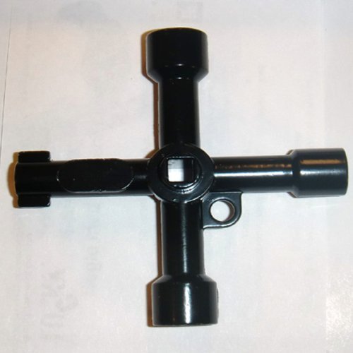 4 in 1 Alloy Triangle square Universal Cross Triangle KEY for Train Electrical Elevator Cabinet Valve Cross Key Tool