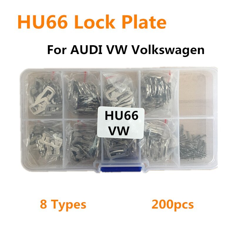 200PCS HU66 Car Lock Reed Locking Plate For Audi Volkswagen Car Lock Reed Locksmith Repair Accessories 8 models