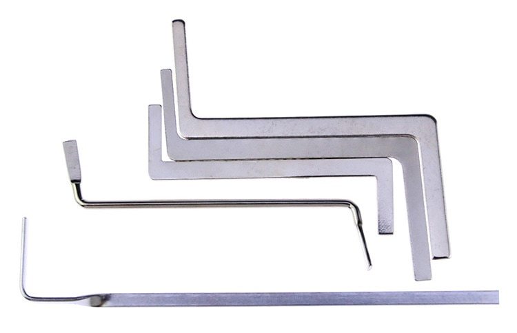 5 Pcs Lock Pick Locksmith Tools Multifunction Metal Tension Wrenches Rotating Rod/Puch Rod Tool Tubestension Wrench For locksmith supplies