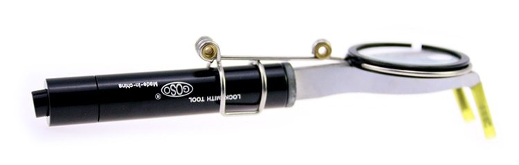 GOSO "Y" Shape Multipurpose Lighted Tension Wrench And Dial Pin For reading wafers, exam- ining keyways for stuck wafers