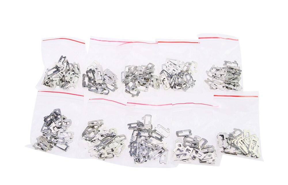 200pcs HU101 Brass Car Lock Reed For Ford Focus Lock Plate with some spare spring 10 models Locksmith Supplies