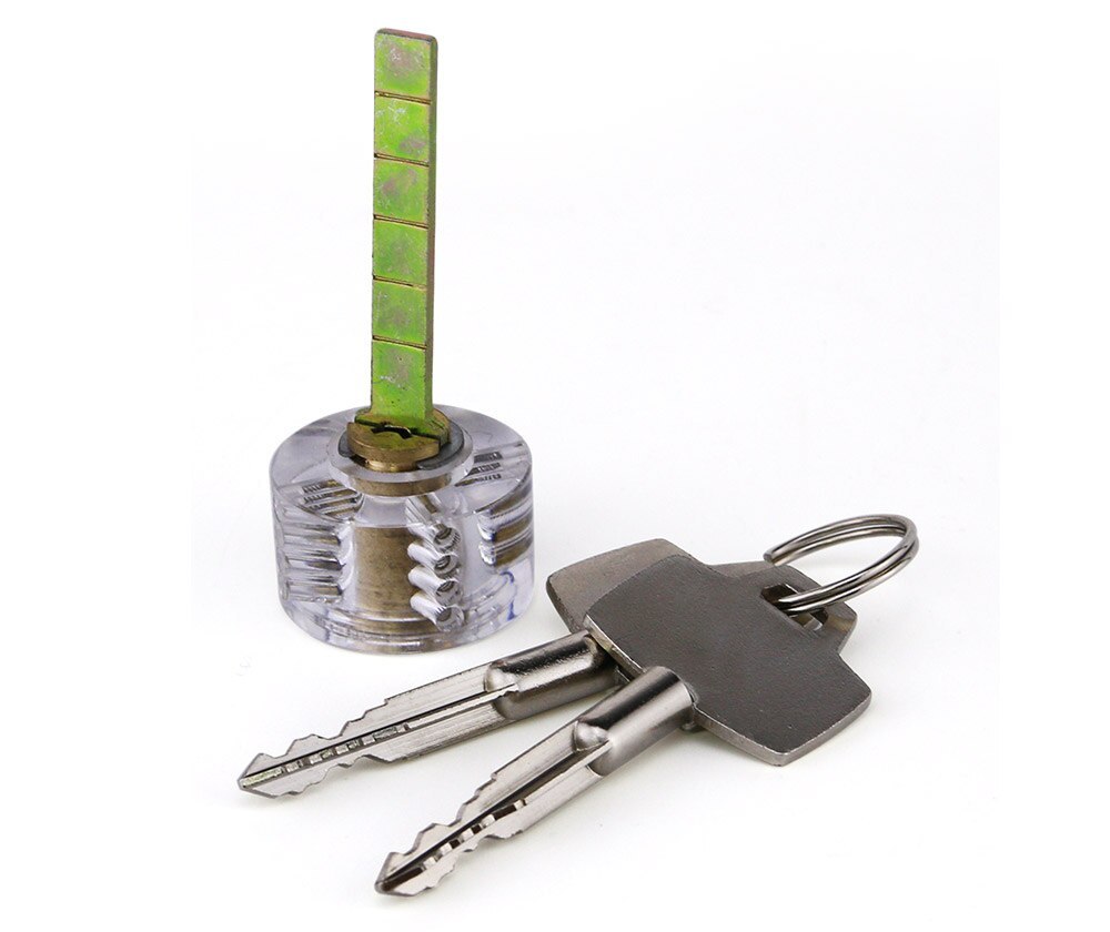 Transparent Cross Lock Pick Visable Padlock With Two Keys for Locksmith Practice Training Skill Lock Picks Tools