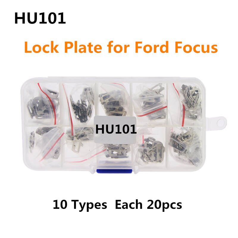 200pcs HU101 Brass Car Lock Reed For Ford Focus Lock Plate with some spare spring 10 models Locksmith Supplies