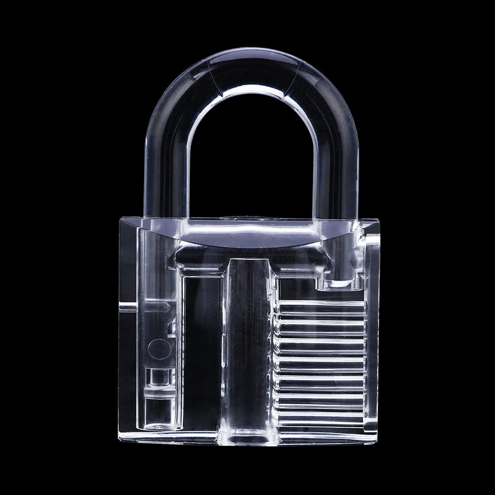 DIY Locksmith Training Lock Transparent Visible Pick Cutaway Practice Padlock Lock Locksmith Tool With Broken Key Locksmith Supplies