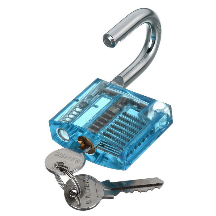Transparent padlock Cutaway Inside View Pick Lock Set Padlock Locksmith Tools For Practice Train Skills Professional Lock Picks