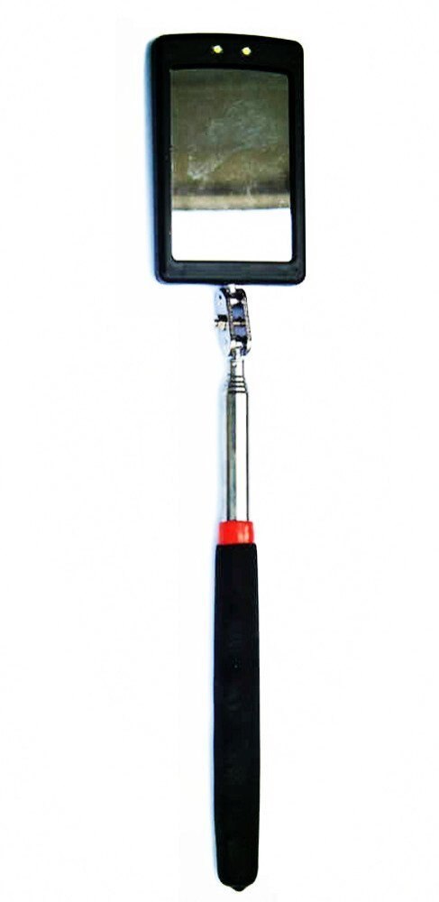 Auto LED Lighted Flexible Square Inspection Mirror 360 Swivel for Extra Viewing Car Chassis Angle View Automotive hand tool